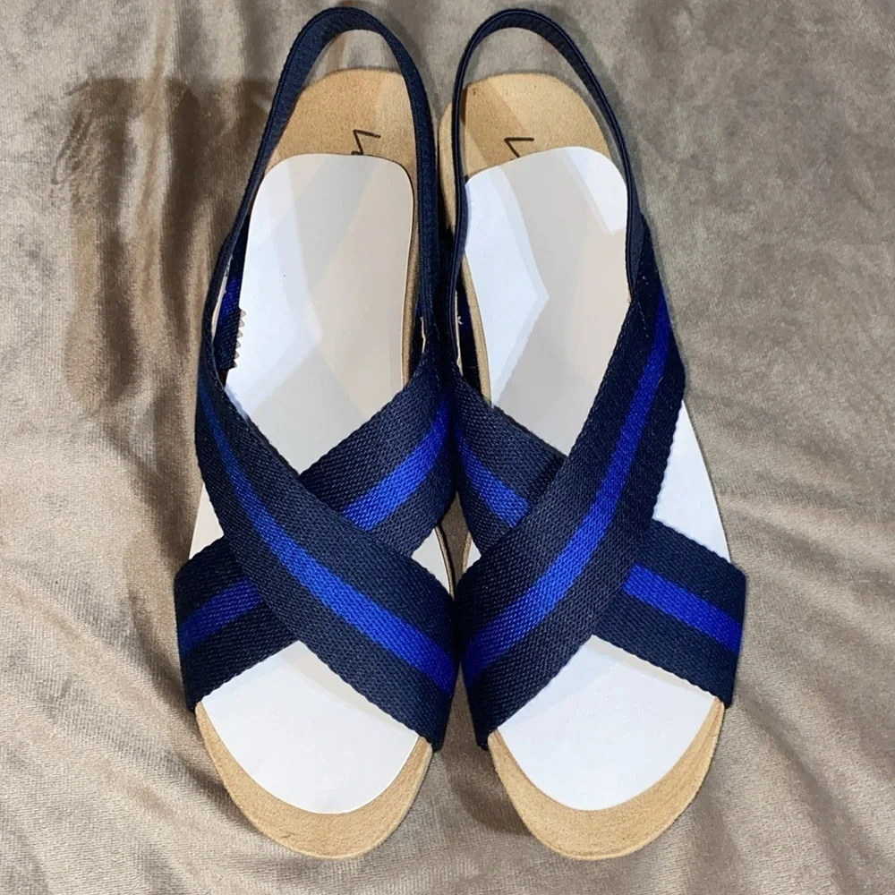 LifeStride Dream Big Women's Strappy Wedge Sandals Criss-Cross Straps NWOT 🆕